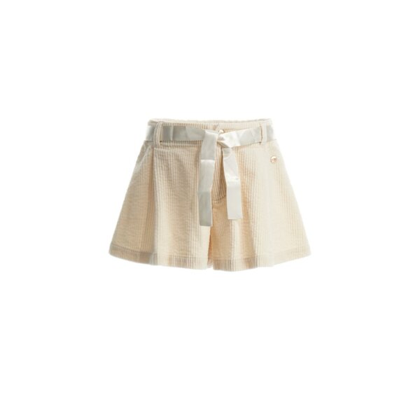 SATIN EDGE VELVET GIRLS BERMUDA SHORTS